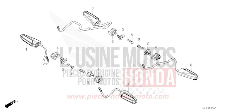 WINKER for CB1000F "Big One" GRAND PRIX RED (R380) from 2025
